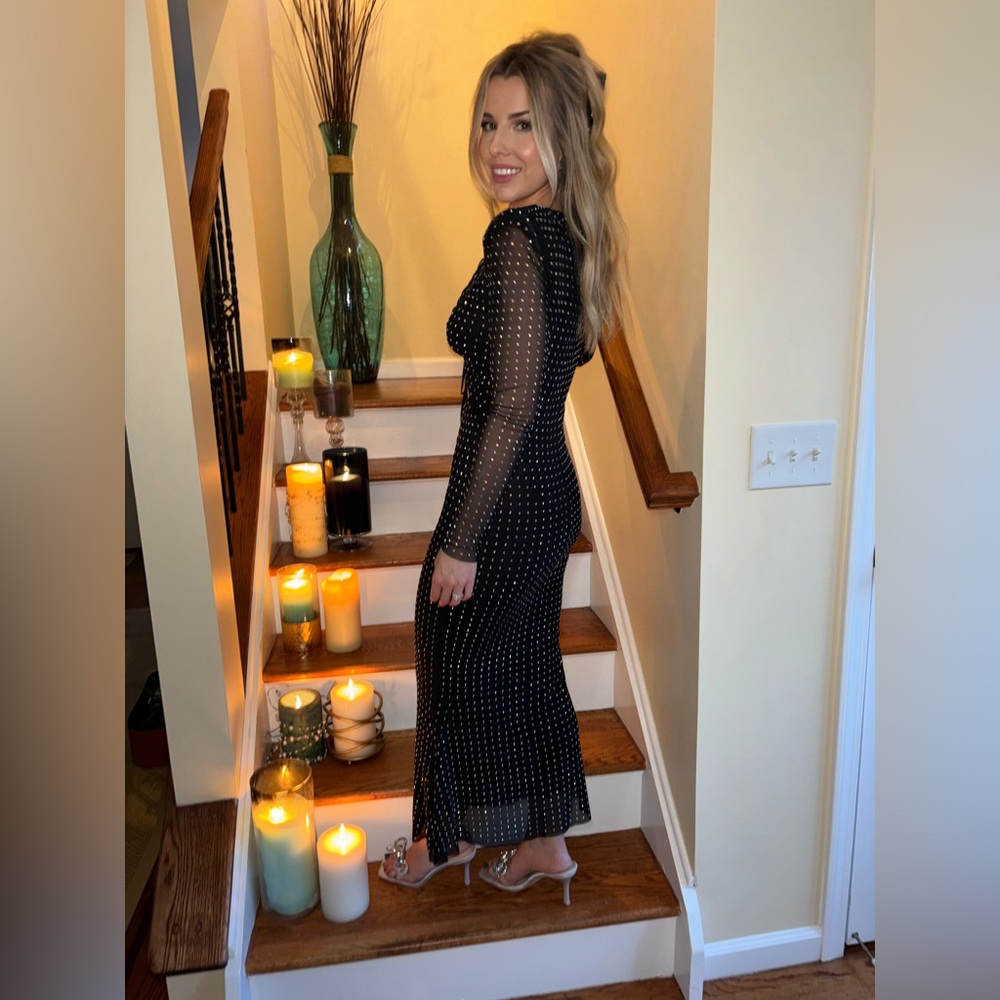 Sexy black tie dress